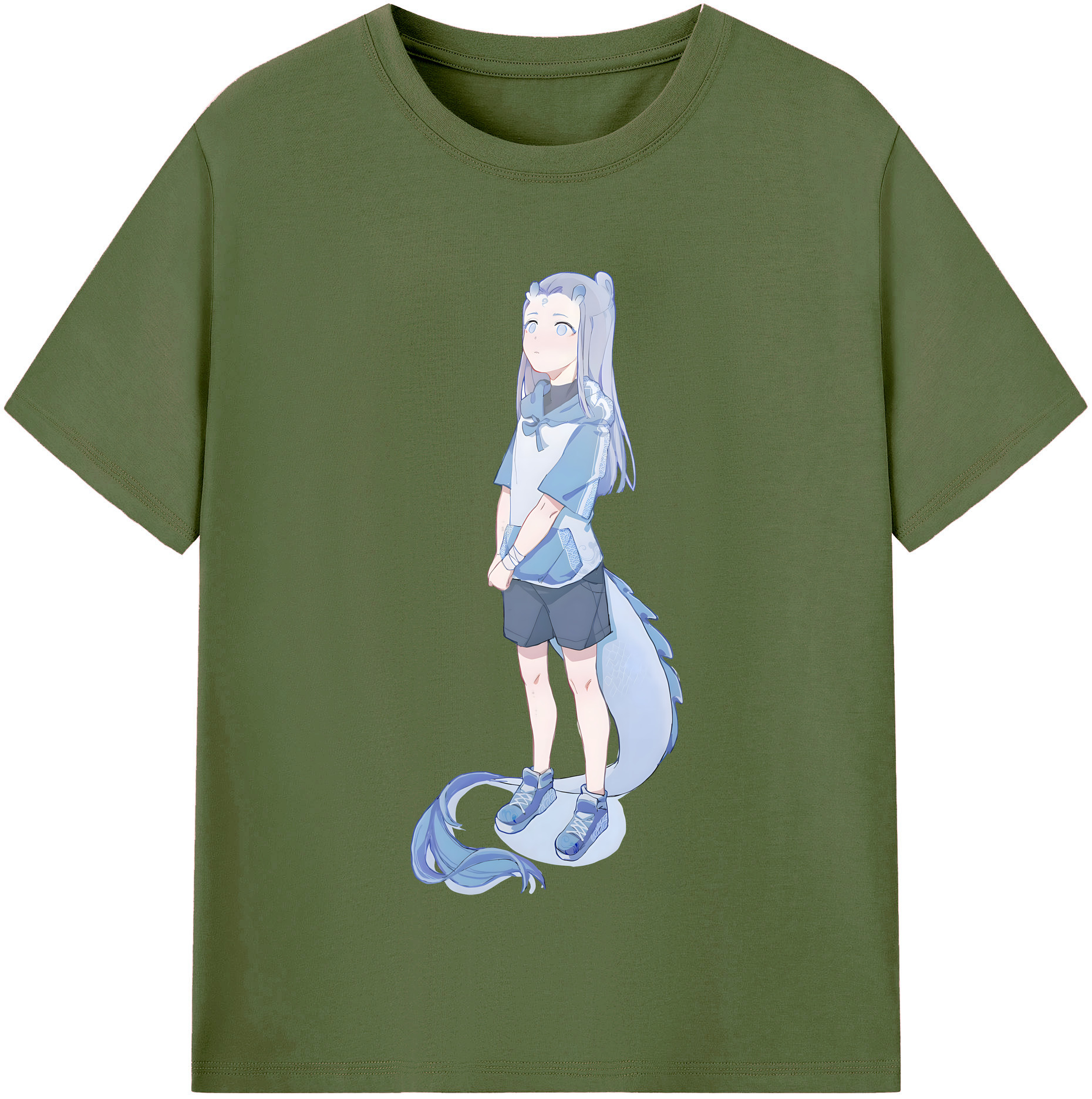 （画像用） Ne Zha 2 ナタ 魔童の大暴れ 綿100％半袖Tシャツ（フロントプリント）